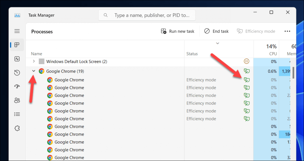 كيفية تعطيل وضع الكفاءة لمتصفح Google Chrome في Windows image 3