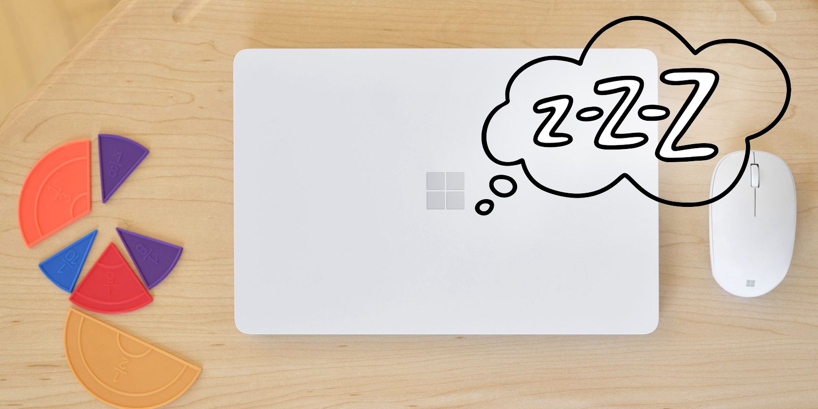 تم إغلاق الكمبيوتر المحمول الذي يعمل بنظام Windows مع فقاعة الكلام أثناء النوم