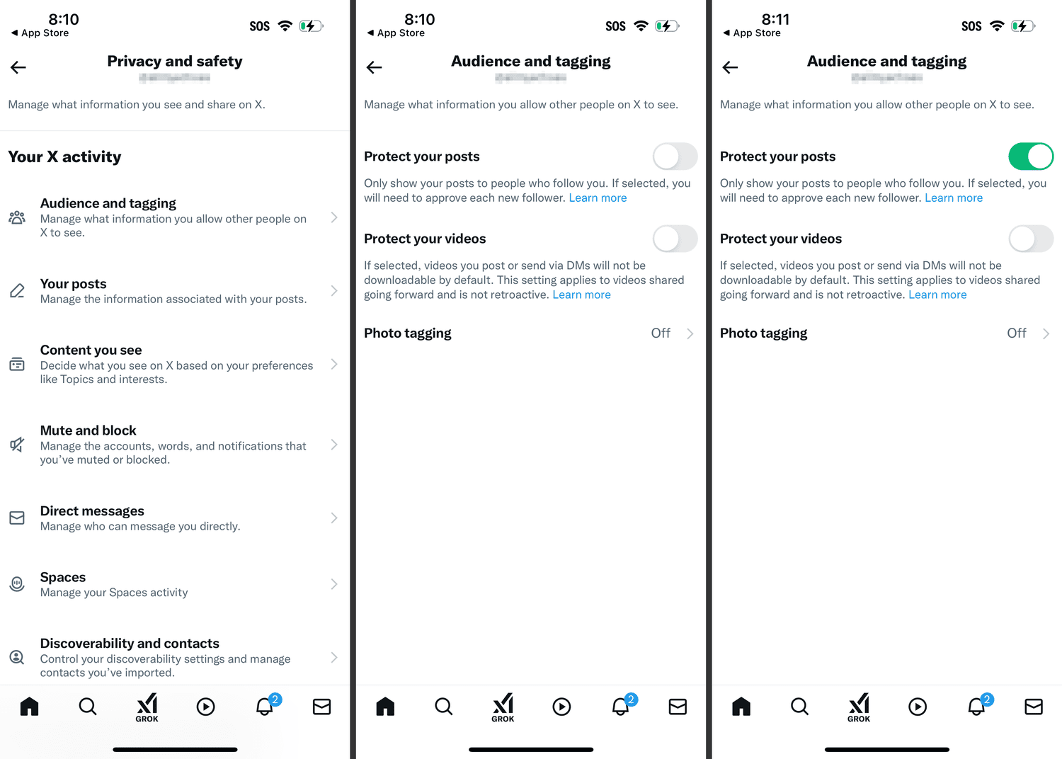 «Protégez vos messages» basés sur l'application X iPhone