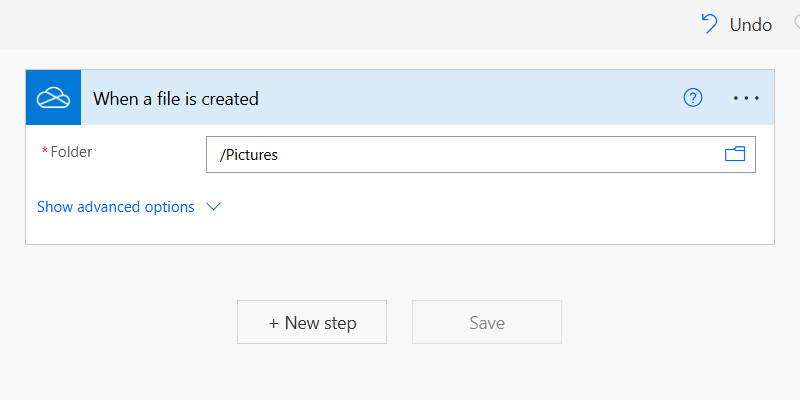 Sélection d'un dossier OneDrive dans une puissance Automate pour le déclencheur Web.