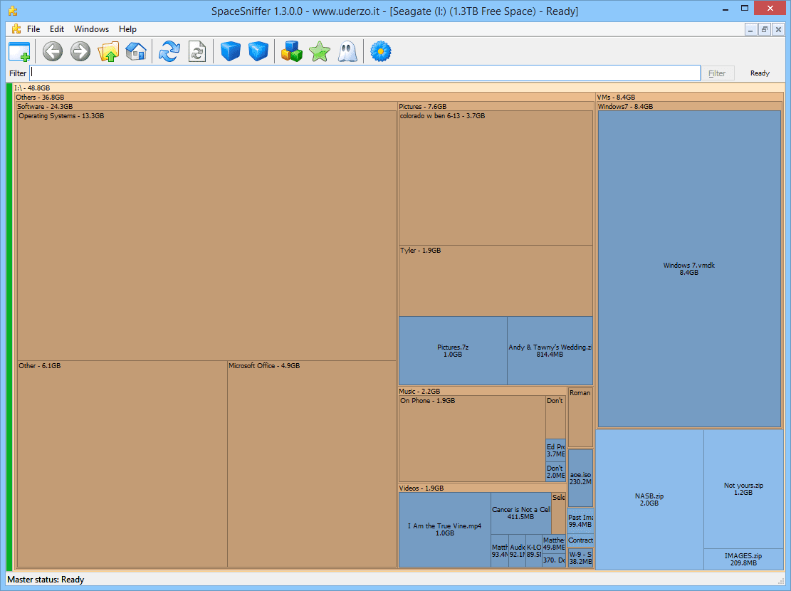 Spacesniffer v1.3 dans Windows 8