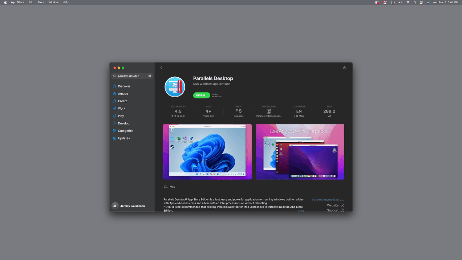 Installez en surbrillance dans l'App Store.