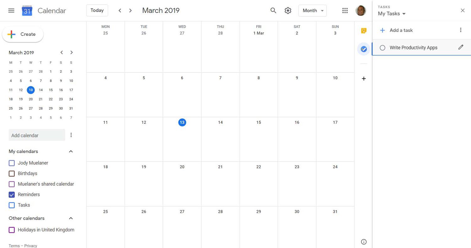 Calendrier Google