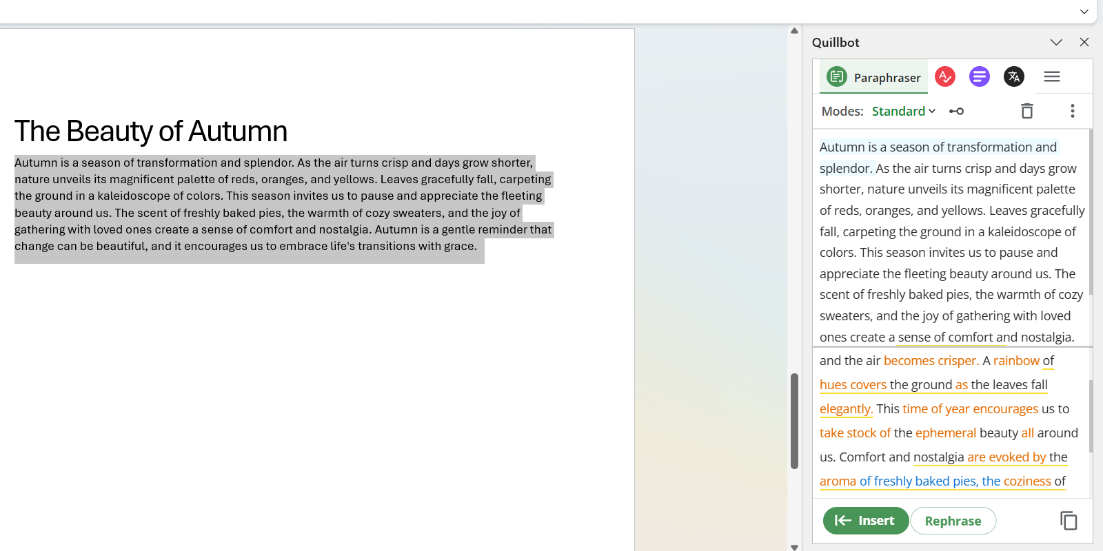 Complément Quillbot pour Microsoft Word