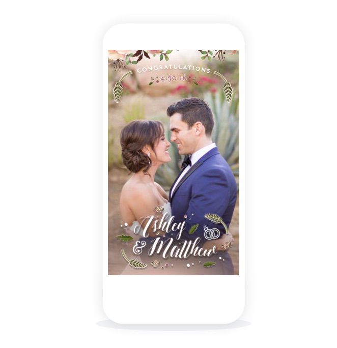 Filtre de mariage Snapchat