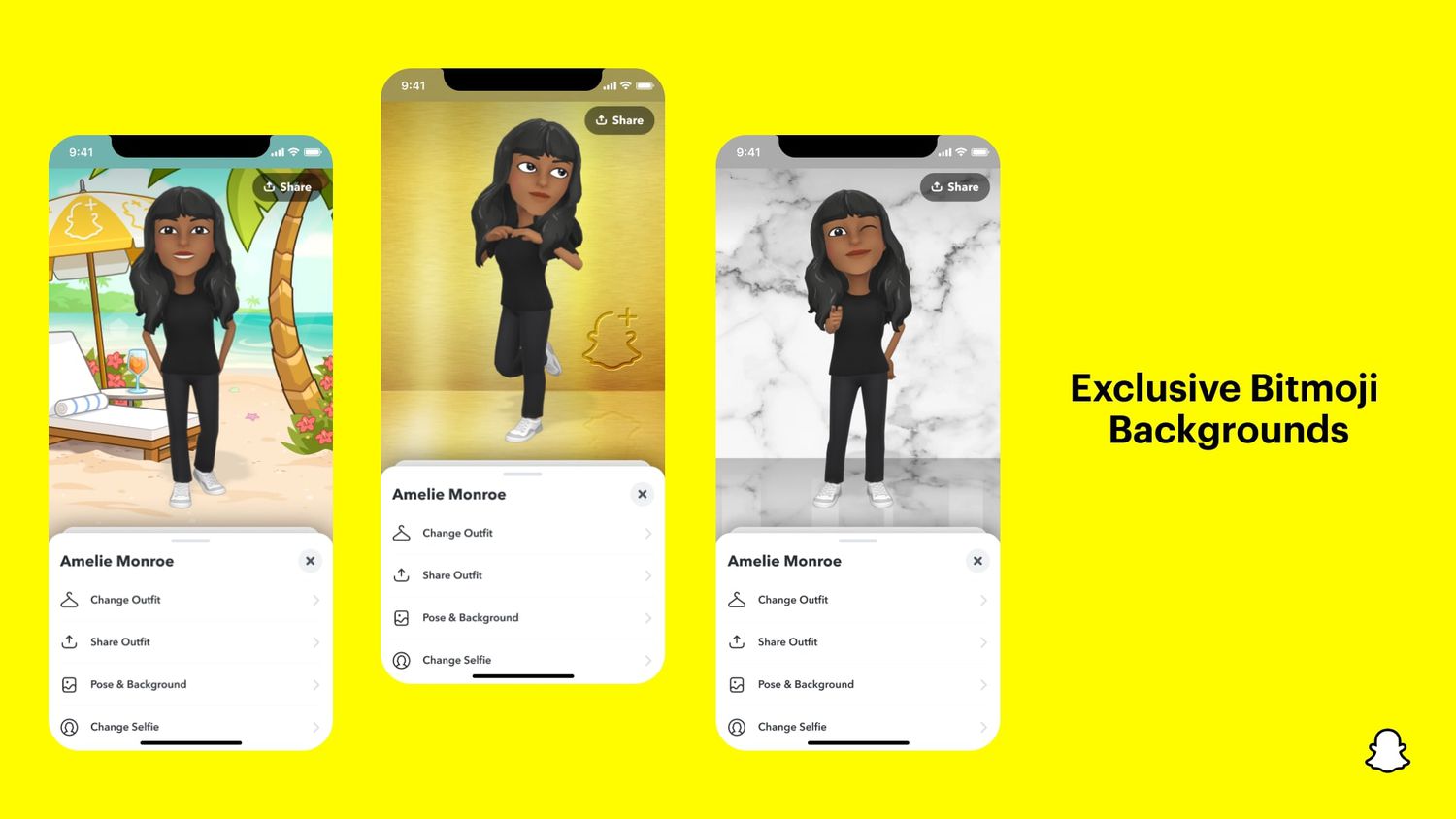 SNAPCHAT + Bitmoji arrière-plans