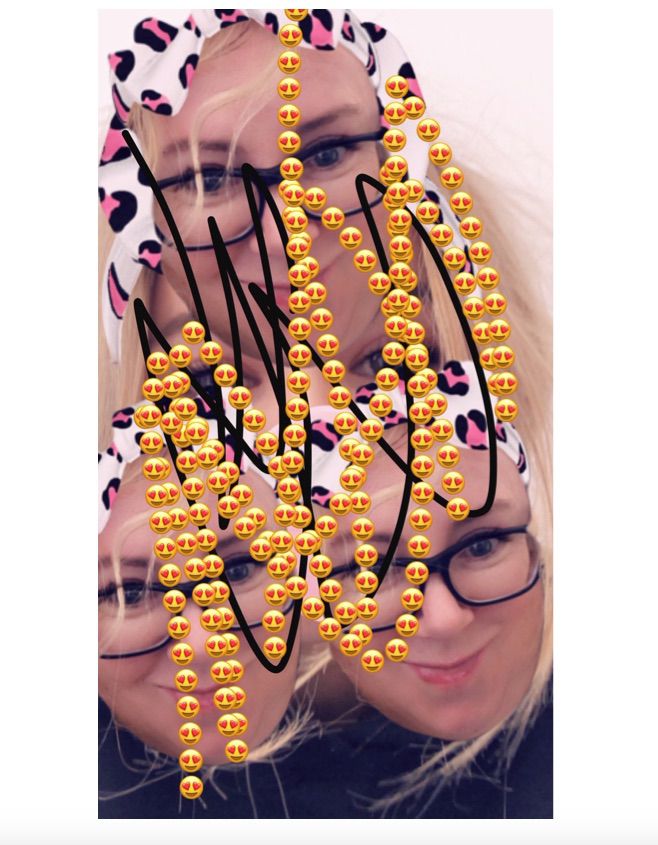 Dessin avec des emojis sur un snap en Snapchat