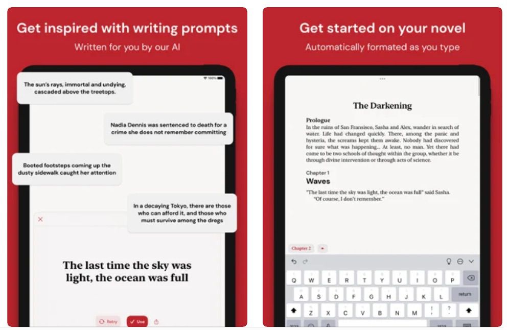 Application Werdsmith sur un iPad
