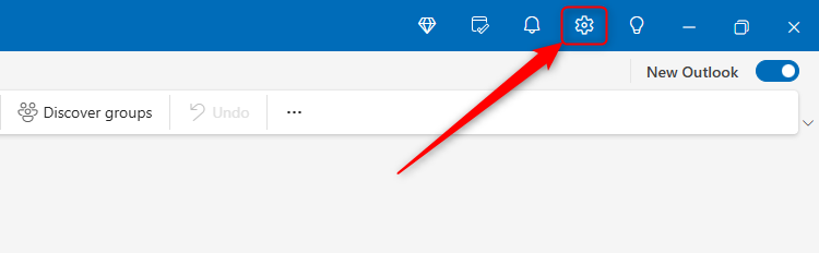 Les paramètres roulent dans le nouveau Microsoft Outlook.