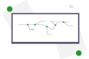 lignes de réseau avec des points