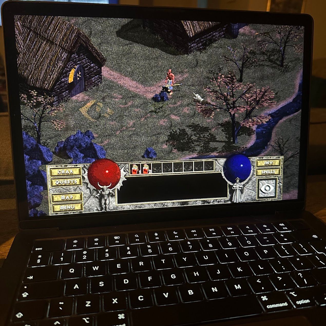 Diablo fonctionnant sur un MacBook Pro.