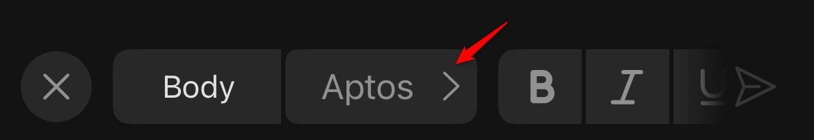 L'option de changement de police dans les applications Microsoft Outlook iOS et Android.