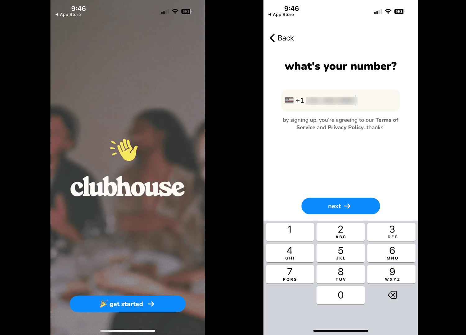 Commencer avec l'application Clubhouse.