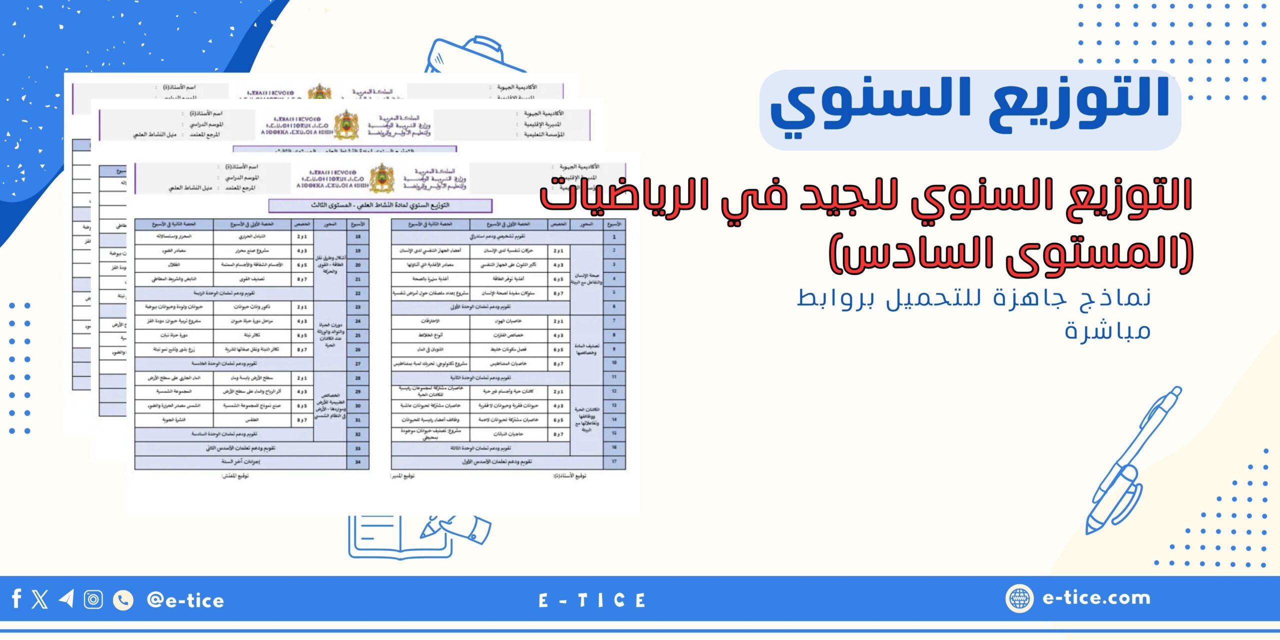 التوزيع السنوي للجيد في الرياضيات (المستوى السادس)