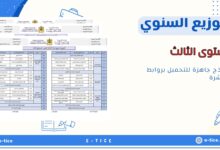 التوازيع السنوية للمستوى الثالث
