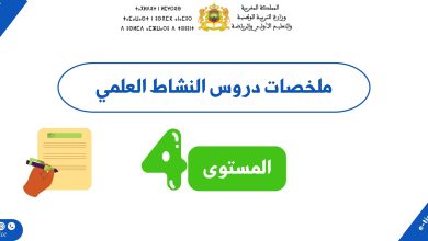 ملخصات النشاط العلمي المستوى الرابع ابتدائي 3 ملخصات النشاط العلمي المستوى الرابع ابتدائي