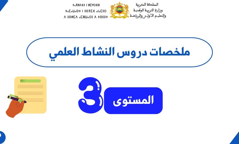 ملخصات النشاط العلمي المستوى الثالث ابتدائي PDF