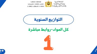 التوازيع السنوية للمستوى الأول 4 التوازيع السنوية للمستوى الأول