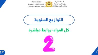 التوازيع السنوية للمستوى الثاني 2 التوازيع السنوية للمستوى الثاني