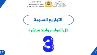 التوازيع السنوية للمستوى الثالث