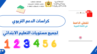 كراسات الدعم التربوي لجميع مستويات التعليم الابتدائي (PDF جاهز للتحميل) 1 كراسات الدعم التربوي لجميع مستويات التعليم الابتدائي (PDF جاهز للتحميل)