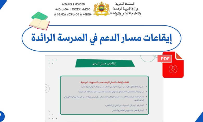 إيقاعات مسار الدعم في المدرسة الرائدة: من التشخيص إلى التمكن الشامل PDF