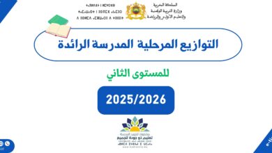 التوازيع المرحلية للمستوى الثاني المدرسة الرائدة 2025/2026 6 التوازيع المرحلية للمستوى الثاني المدرسة الرائدة 2025/2026