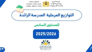 التوازيع المرحلية للمستوى السادس المدرسة الرائدة 2025/2026 1 التوازيع المرحلية للمستوى السادس المدرسة الرائدة 2025/2026