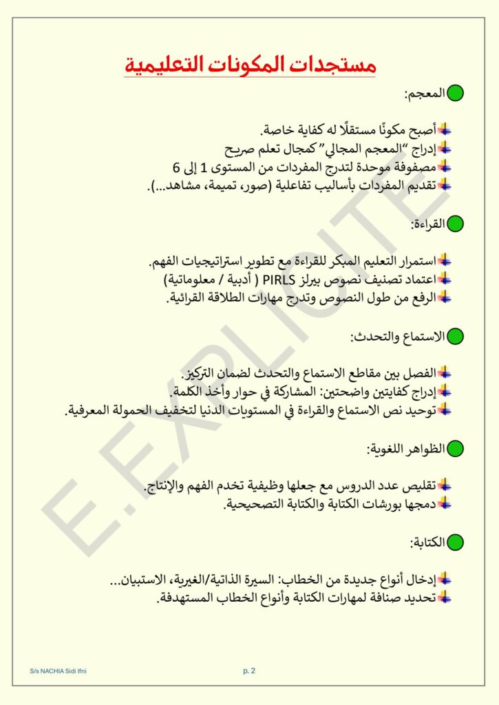 مستجدات التعليم الصريح 2025/2026