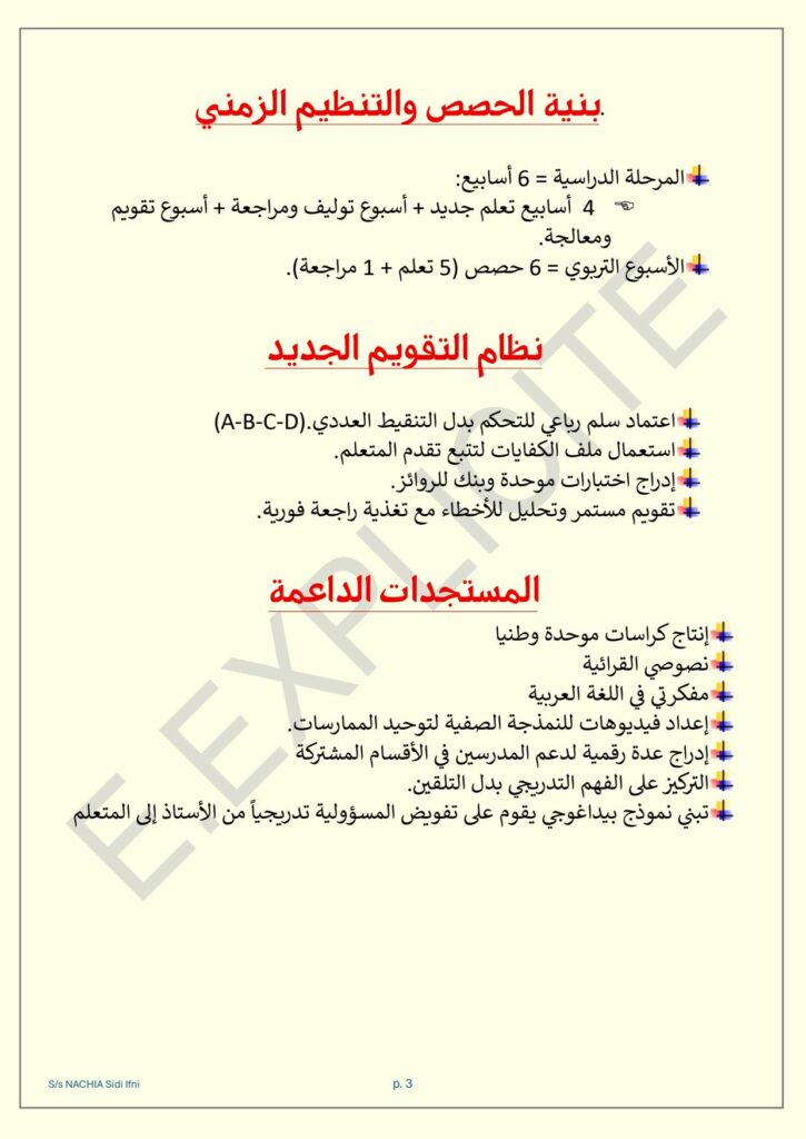 مستجدات التعليم الصريح 2025/2026