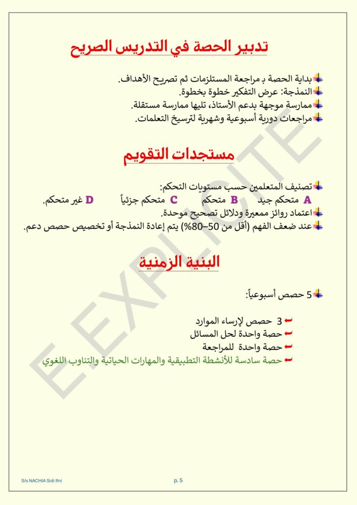 مستجدات التعليم الصريح 2025/2026