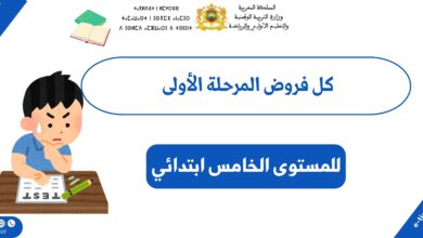 فروض المرحلة الأولى المستوى الخامس ابتدائي 12 فروض المرحلة الأولى المستوى الخامس ابتدائي