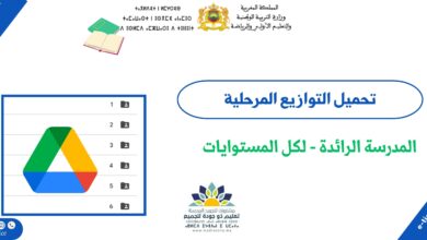 ملف درايف للتوازيع المرحلية للمدرسة الرائدة PDF 4 التوازيع المرحلية للمستوى السادس المدرسة الرائدة 2025/2026