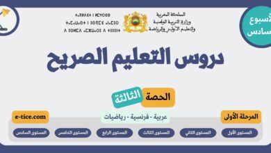 دروس التعليم الصريح الحصة الثالثة من الأسبوع السادس المرحلة الأولى 8 دروس التعليم الصريح الحصة الثالثة من الأسبوع السادس المرحلة الأولى