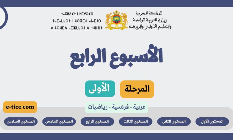 دروس التعليم الصريح المرحلة الأولى الأسبوع الرابع 3 دروس التعليم الصريح المرحلة الأولى الأسبوع الرابع لجميع المستويات الابتدائية