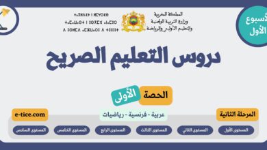 دروس التعليم الصريح الحصة الأولى من الأسبوع الأول المرحلة الثانية