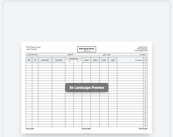 أداة ذكية لإنشاء شبكات تفريغ روائز المدرسة الرائدة بضغطة زر