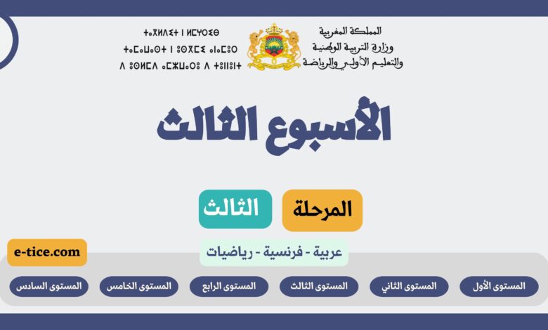 دروس التعليم الصريح الاسبوع الثالث المرحلة الثالثة 2 دروس التعليم الصريح الاسبوع الثالث المرحلة الثالثة