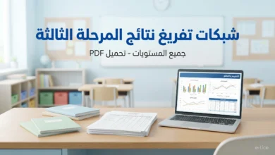 شبكات تفريغ نتائج تقويم كفايات المرحلة الثالثة لجميع المستويات PDF