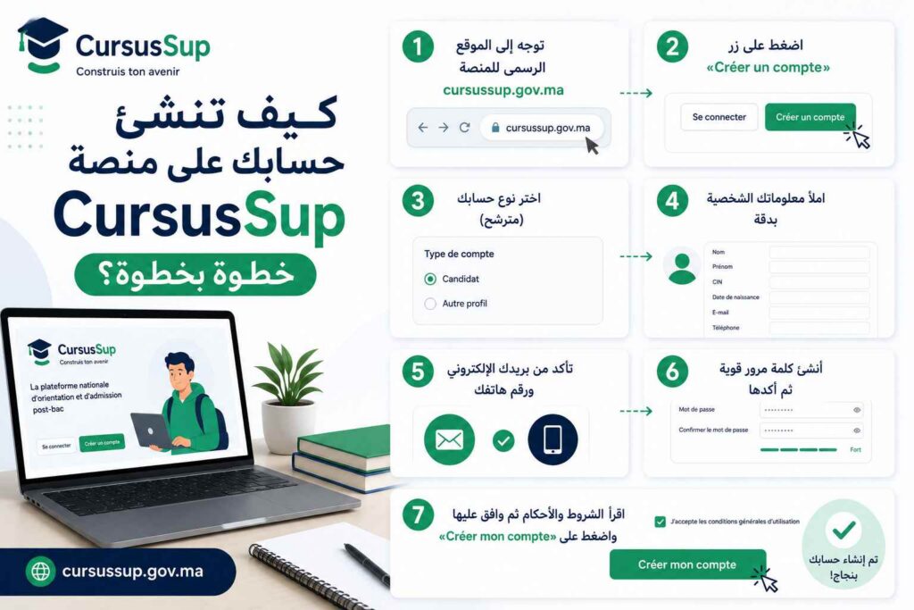 كيف إنشاء حسابك على منصة CursusSup خطوة بخطوة؟