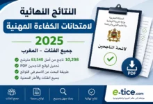 النتائج النهائية لامتحانات الكفاءة المهنية 2025: تحميل لوائح الناجحين PDF