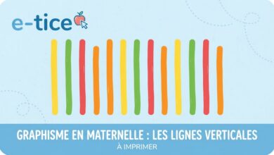 Graphisme en Maternelle : Les Lignes Verticales à Imprimer
