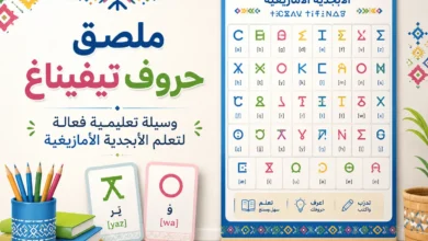 ملصق حروف تيفيناغ: وسيلة تعليمية فعالة لتعلم الأبجدية الأمازيغية