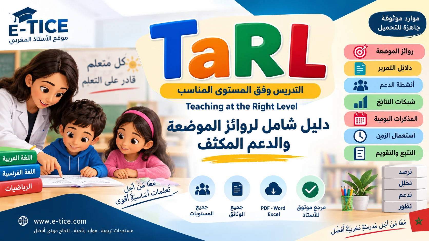 TaRL – الدليل الشامل للدعم المكثف وروائز الموضعة 1 TaRL – الدليل الشامل للدعم المكثف وروائز الموضعة