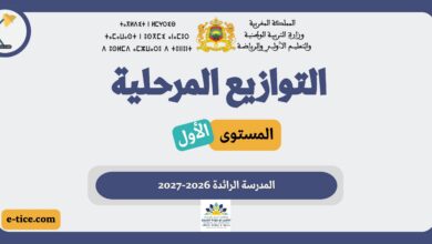 توازيع مرحلية المستوى الأول المدرسة الرائدة 2026-2027 4 توازيع مرحلية المستوى الأول المدرسة الرائدة 2026-2027