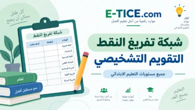 شبكة تفريغ نقط التقويم التشخيصي Word وPDF لجميع المستويات