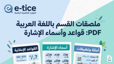 ملصقات القسم باللغة العربية PDF: قواعد وأسماء الإشارة جاهزة للطباعة 1 ملصقات القسم باللغة العربية PDF: قواعد وأسماء الإشارة جاهزة للطباعة
